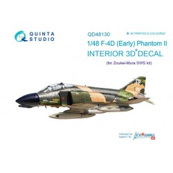 Quinta Studio 1/48 F-4D (Early) Phantom II interior 3D decals (zoukei mura)