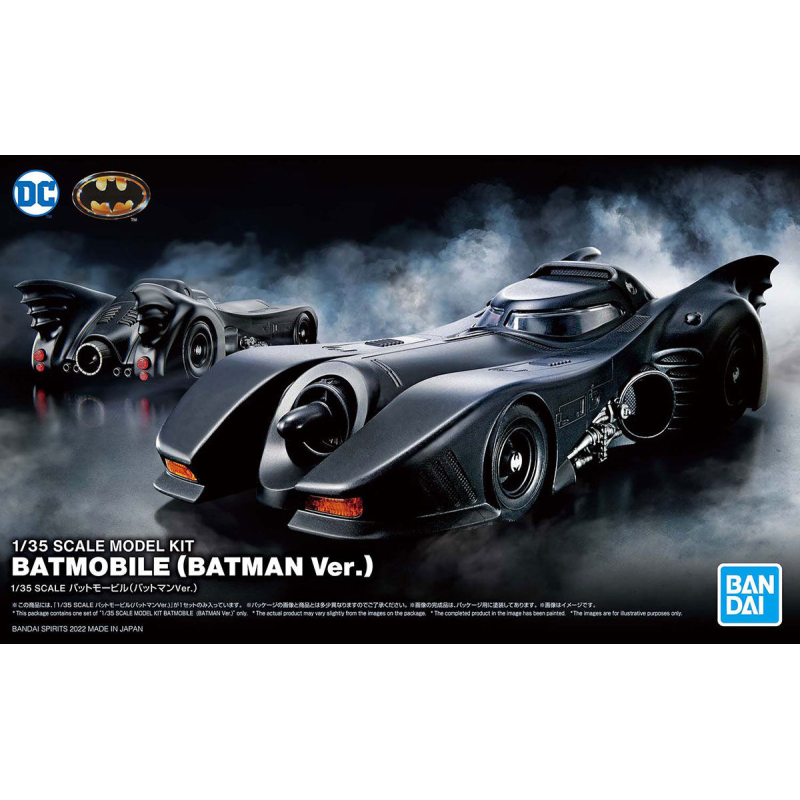 Maqueta 1/35 Batmobile de la película Batman de 1989, fabricada por Bandai