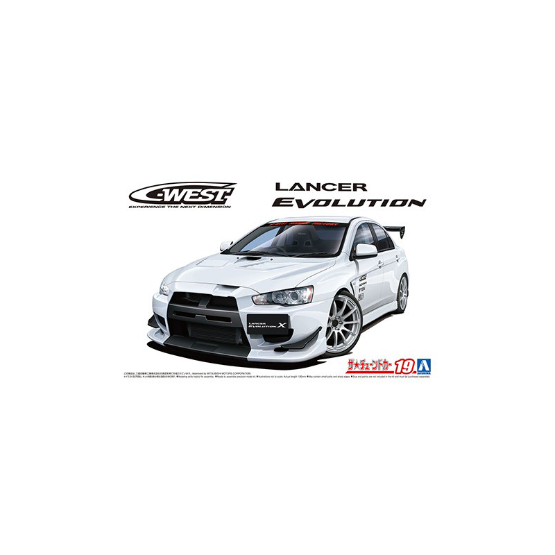 Aoshima 1/24 C-WEST CZ4A Lancer Evolution X '07 (Mitsubishi) car model kit