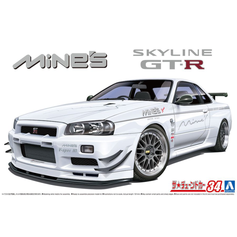 Aoshima Aoshima 1/24 Mine's BNR34 Skyline GT-R '02 (Nissan)