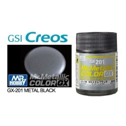 Mr Hobby Mr Metallic  Color GX Metal Black (18ml) - Robotines