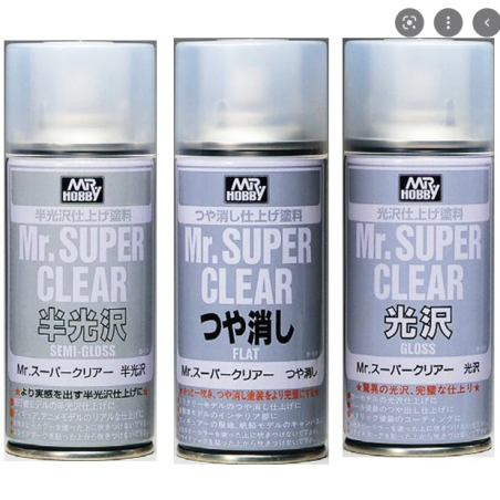 Mr Hobby Mr Super Clear spray 170ml (choose finish)