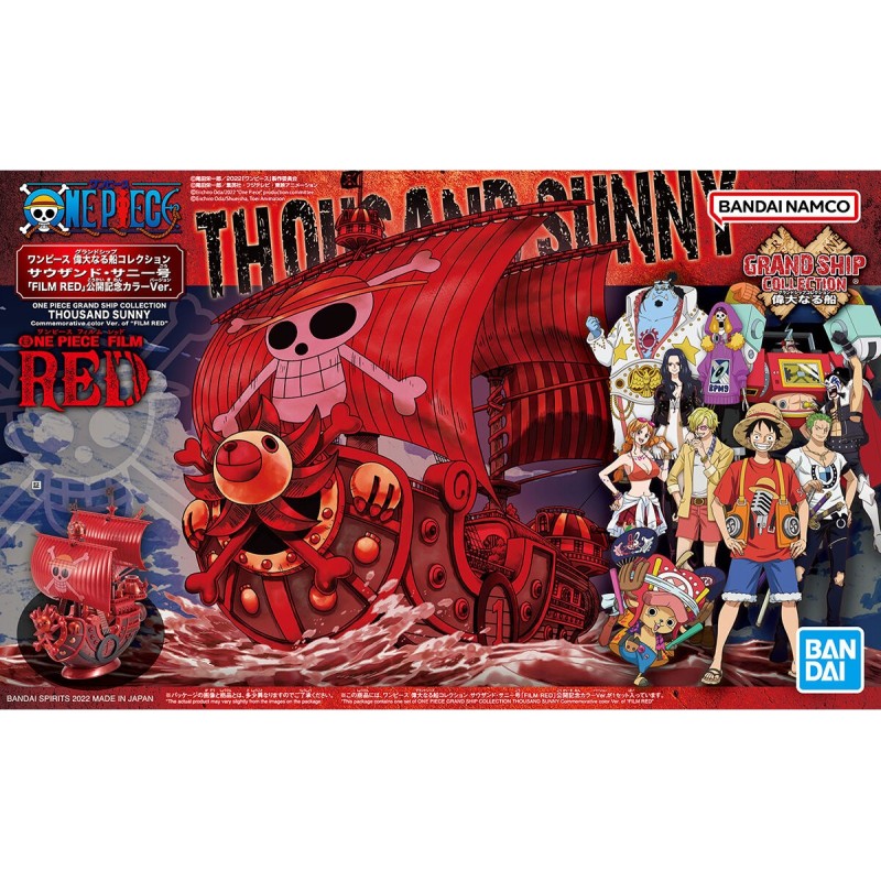 Bandai One Piece Grand Ship Collection Thousand Sunny FILM RED Commemorative Color