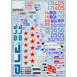 Begemot 1/48 Decals Demo aircrafts of Su-27 family