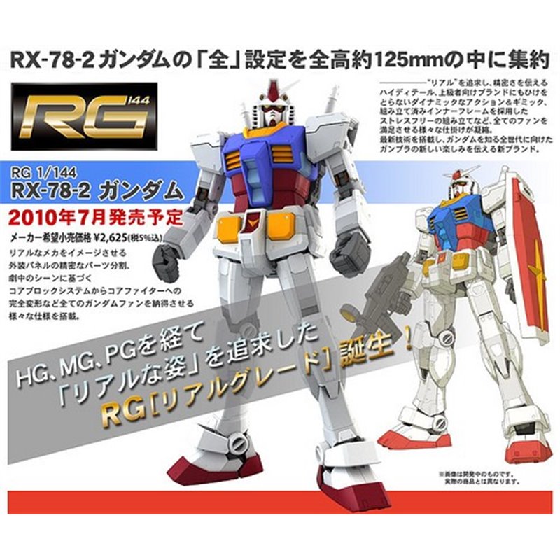 Bandai 1/144 RG RX-78-2 Gundam (nº1) Model Kit