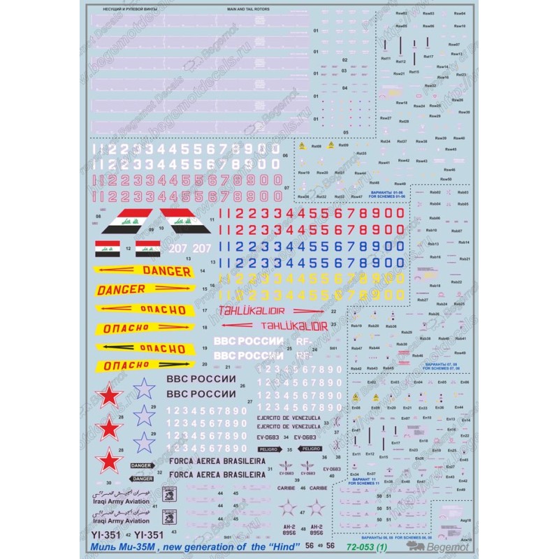 Begemot Decals 1/72 Decals Mil Mi-35M "Hind"