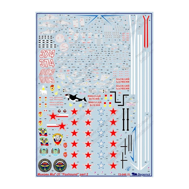 Begemot Decals 1/72 Decals Mikoyan MiG-31 "Foxhound