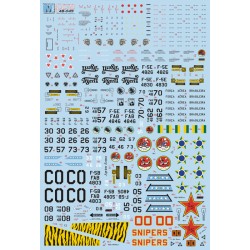 FCM 1/48 Decals Northrop F-5B, F-5E and F-5F (x 11 versions)