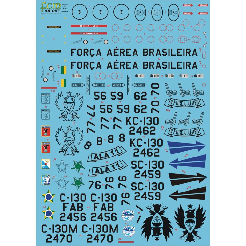 FCM 1/48 Decals Lockheed C-130 Hercules - Brazilian Air Force [KC-130 C-130M C-130H]