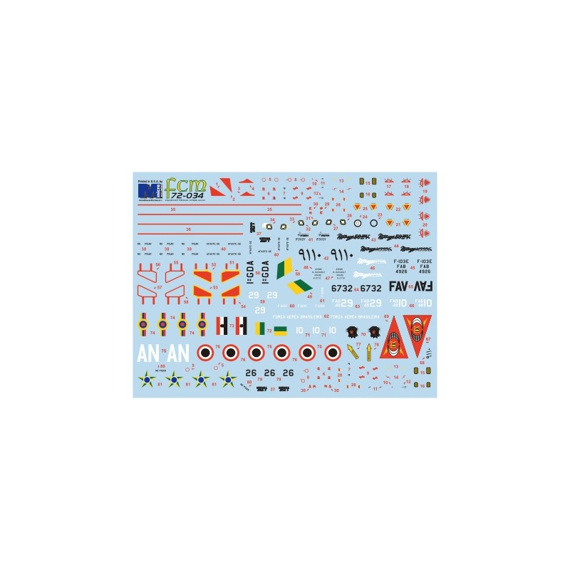 FCM 1/72 Decals Mirage III