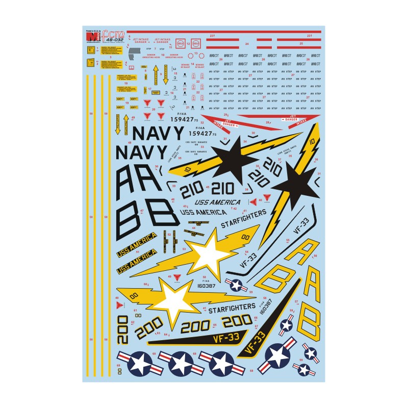 FCM 1/48 Decals F-14A Tomcat VF-33 Starfighters