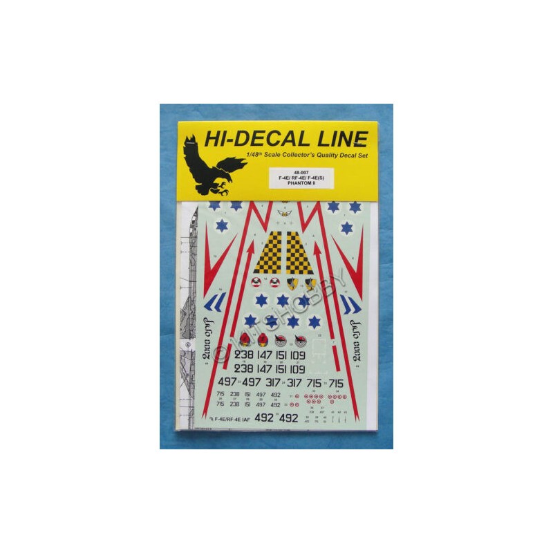 Hi-Decal 1/48 Decals McDonnell F-4E/RF-4E/F-4E(S), Kurnass 2000 Phantom Israeli