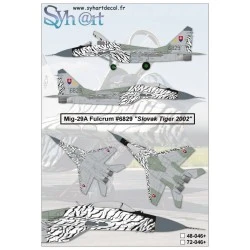 Syhart 1/48 Decals Mig-29 Fulcrum 6829 "Slovak Tiger 2002"