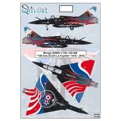 Syhart 1/48 Decals Dassault Mirage 2000N n°353 125-AM "100 years EC 2/4 La Fayette" (Ramex Delta 2016)