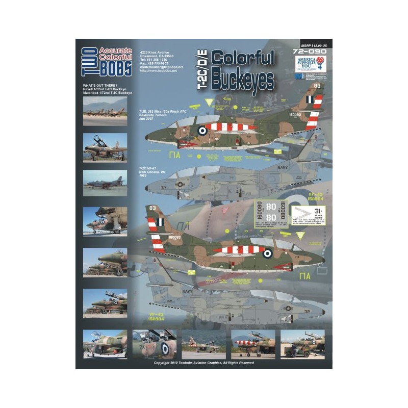 Two Bobs 1/72 decals T-2C Colorful Buckeyes