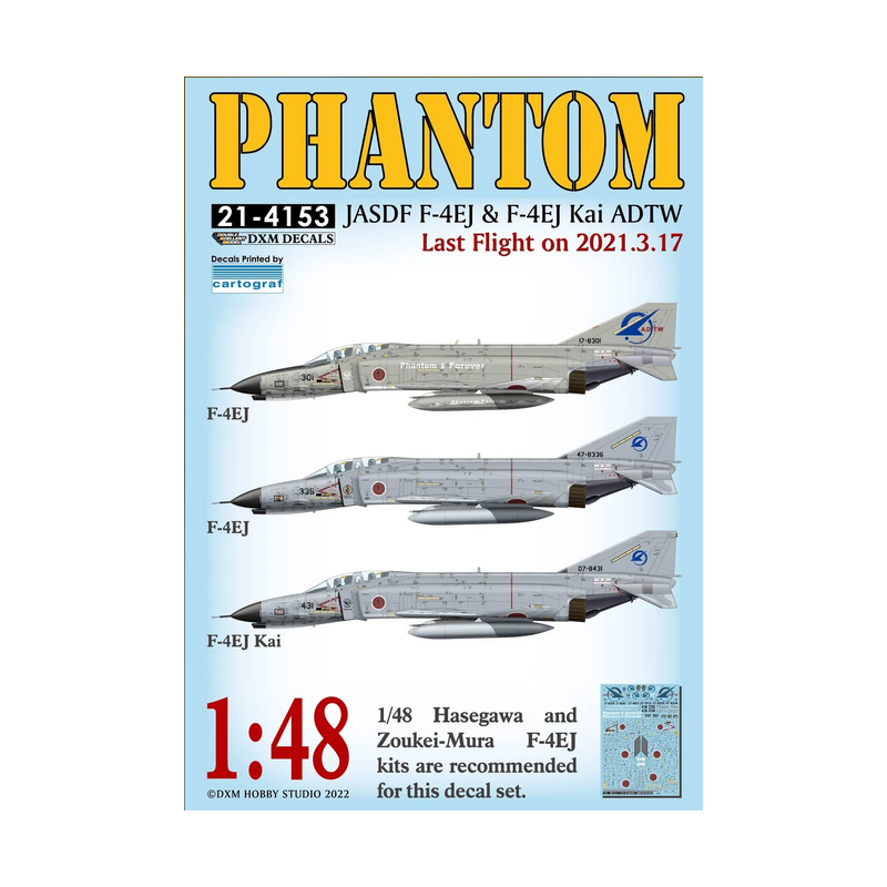 DXM Decals 1/48 F-4 Phantom JASDF ADTW Last Flight 2021