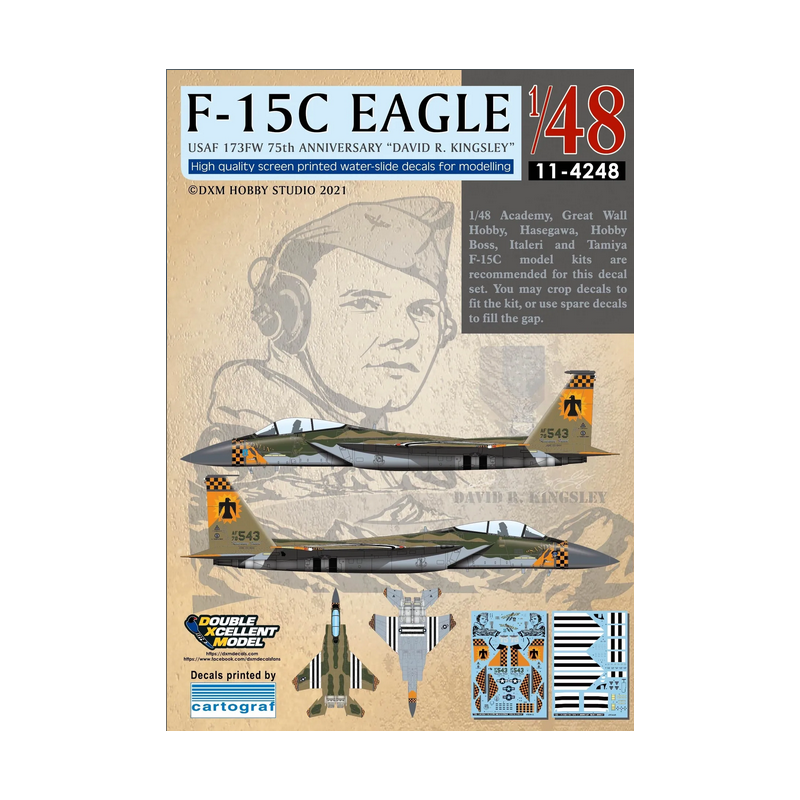 DXM Calca 1/48 USAF 173FW Anniversary "David R. Kingsley" McDonnell Douglas F-15C