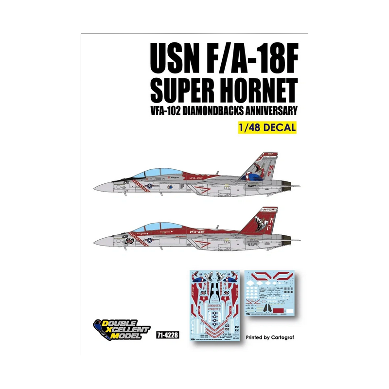 Calca 1/48 USN F/A-18F Super Hornet VFA-102 Diamondbacks Anniversary