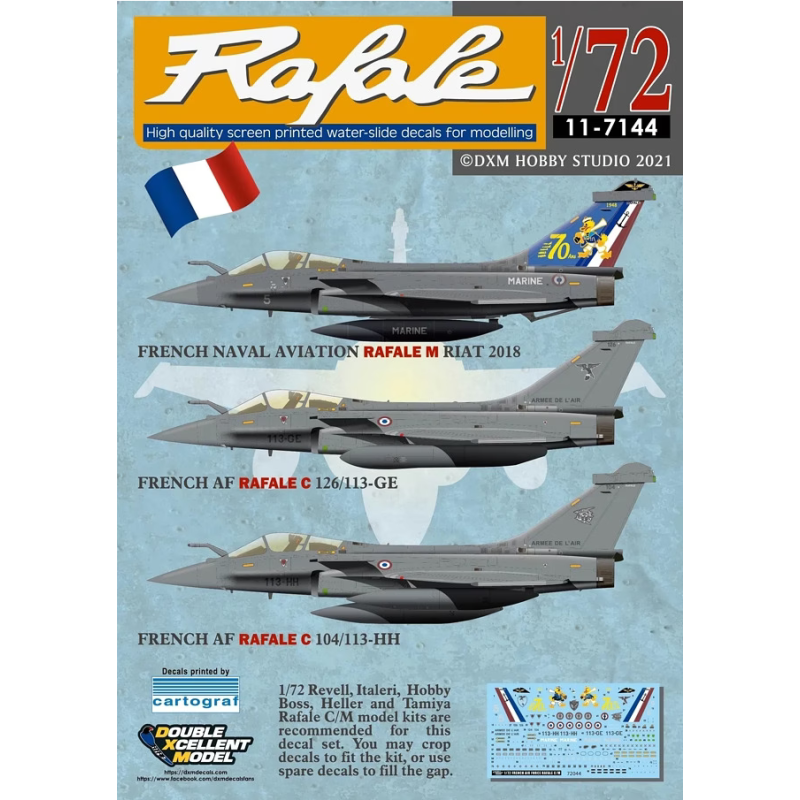 DXM Calcas 1/72  French AF and Naval Aviation Rafale C/M