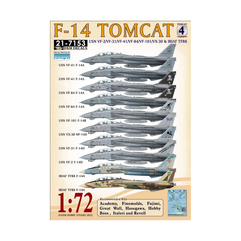 Dxm Decal 172 Usn F 14a Tomcat Vf 31 Tomcatters Model - vrogue.co