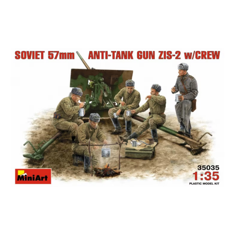 Miniart 1/35 Soviet 57mm ZIS 2 & Crew at Rest