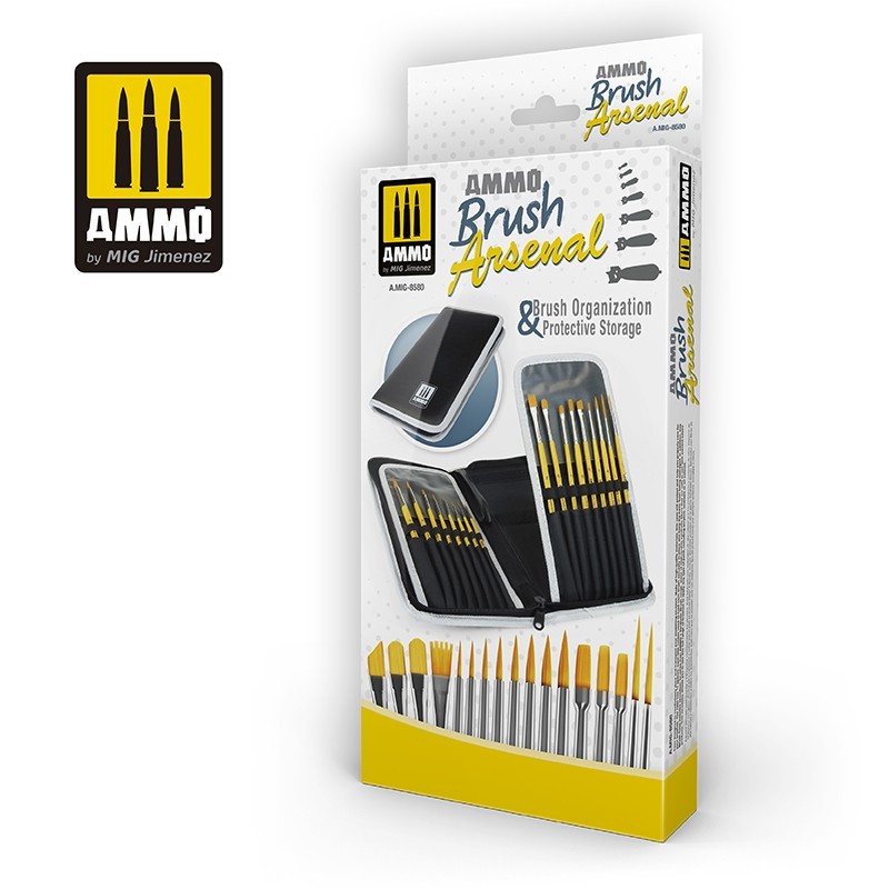 Ammo Mig Brush Arsenal - Brush Organization & Protective Storage