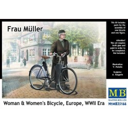 Masterbox 1/35 Woman & Woman's Bicycle Europe WWII Era