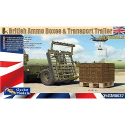 Gecko Models 1/35 British Ammo Boxes w/Pallet & Transport Trailer Set