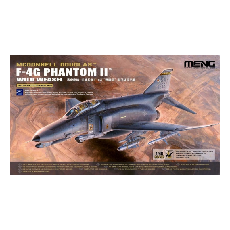 Maqueta de avion Meng 1/48 McDonnell Douglas F-4G Phantom II Wild Weasel