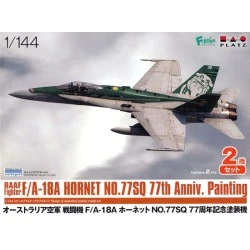 Platz 1/144 Royal Australian Air Force Fighter F / A-18A Hornet NO.77 SQ 77th Anniversary Painting Machine (Set of 2)