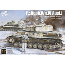 Border Model 1/35  German Pz.Beob.Wg.IV Ausf.J w/Commander and Infantry Figure