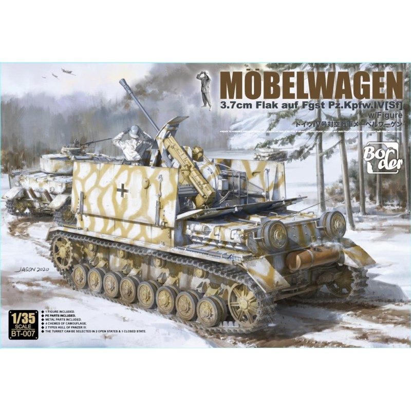 Border Model 1/35 German Panzer IV Anti-Air Tank 3.7 Flak Mobelwagen