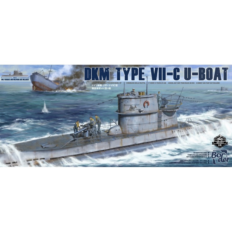 Border Models 1/35 DKM Type VII-C U-Boat (Seagoing Model) Submarine model Kit