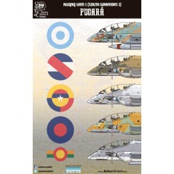 Aztec Models 1/48 Decals Calcas South Warriors 1 F.M.A. IA-58A/D Pucara