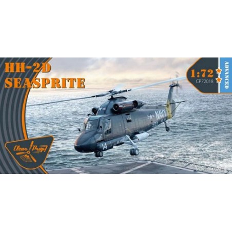 Maqueta en escala 1/72 del helicóptero Kaman HH-2D Seasprite Advanced Kit de Clear Prop