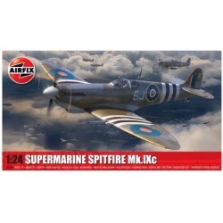 Imagen de la maqueta Airfix 1/24 Supermarine Spitfire Mk.IXc ensamblada y pintada