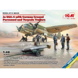 ICM 1/48 Ju 88A-4 with German Ground Personnel and Torpedo Trailers1/48