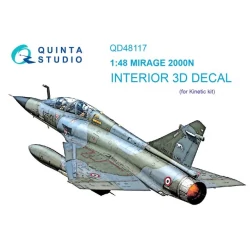 Quinta Studio 1/48 Mirage 2000N  interior 3D decals (Kinetic)