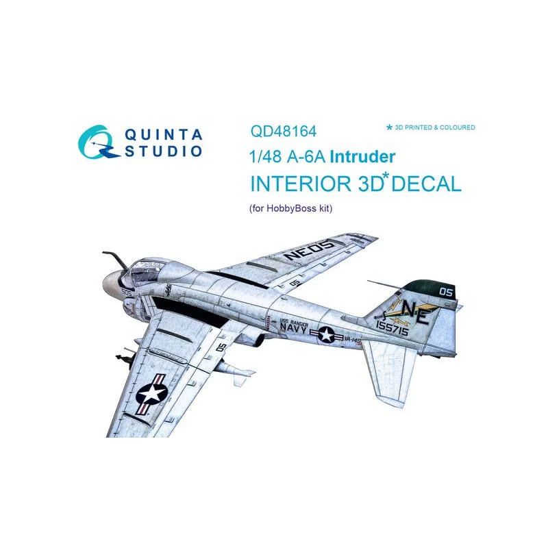 Quinta Studio 1/48 A-6A Intruder interior 3D decals (Hobbyboss)