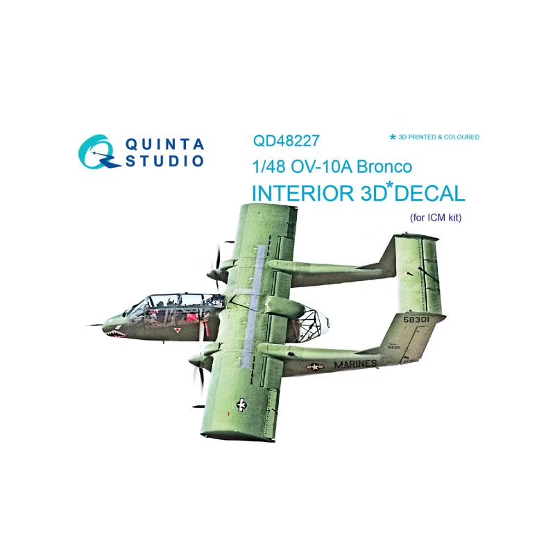 Quinta Studio OV-10A Bronco interior 3D decals (ICM)