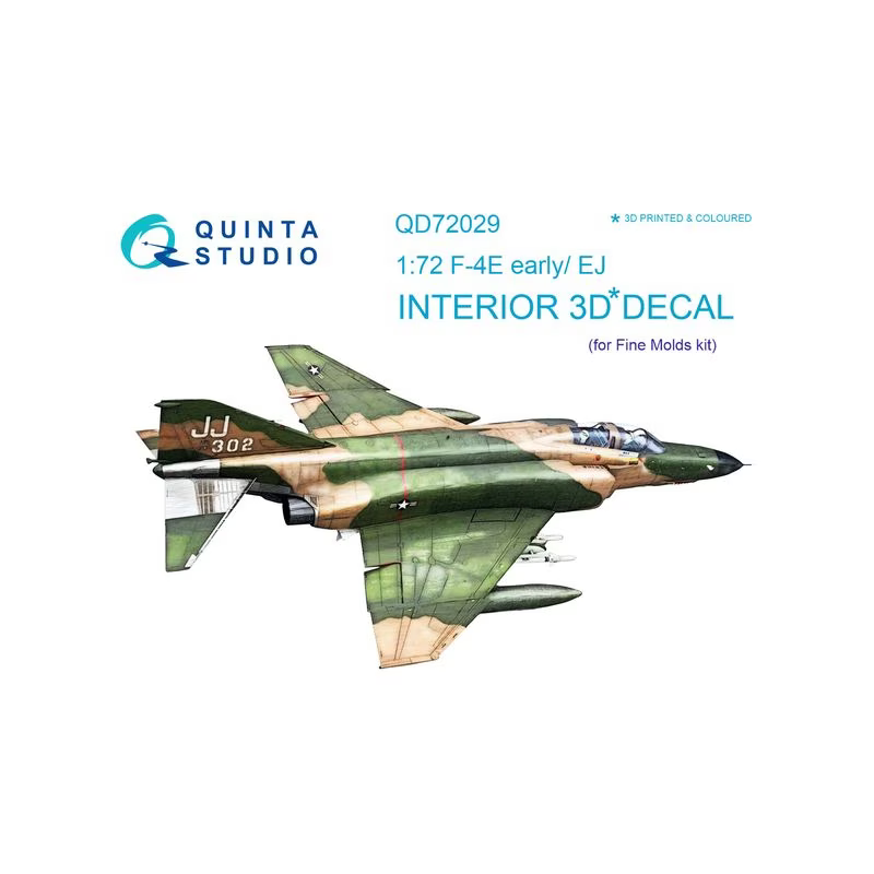 Quinta Studio 1/72 F-4E early/EJ decal  (Finemolds kit)