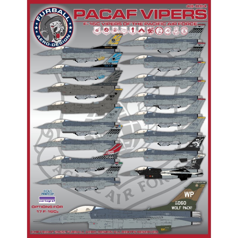 Furball Decals 1/48 "PACAF VIPERS"  F-16Cs