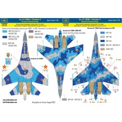 HAD calcas 1/48 Su-27UBM-1 Ukrainian and Kazakh painting schemes decal sheet