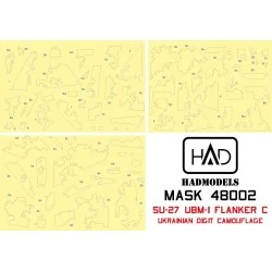 HAD 1/48 Mascaras Su-27 UBM-1 Flanker C Ukrainian digital camouflage painting mask