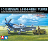 Tamiya 1/48 North American P-51D Mustang 1/4 Ton Small 4WD Military Vehicle Set