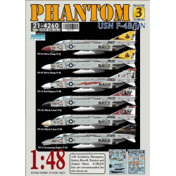 DXM Calca 1/48 USN F-4B/J/N VF-11/51/92/213 Phantom Collection 3