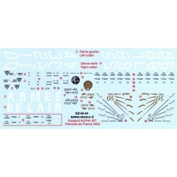 1/48 Decals Dassault-Dornier Alpha Jet (1) EPAA Patrouille de France 50th Anniversary scheme 2003