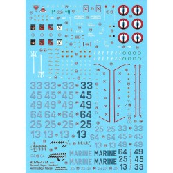 Berna Decals1/48  Dassault Super Etendard 14F Landivisiau, 11F & 17F Carrier Foch Kosovo 1999 (7 schemes)