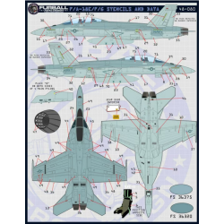 Furball Calcas 1/48 F/A-18E/F/G Stencils and Data