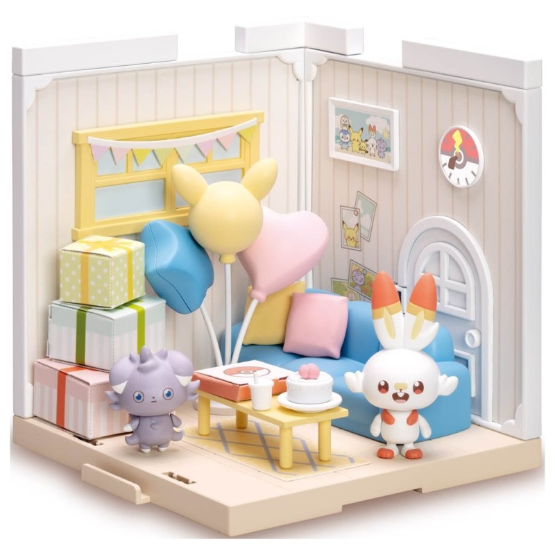 Takara Tomy Model Kit Pokemon Poke Peace House Lounge Scorbunny & Espurr